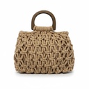 CARTERA DE PLAYA TEJIDA BEIGE 28.5*32CM