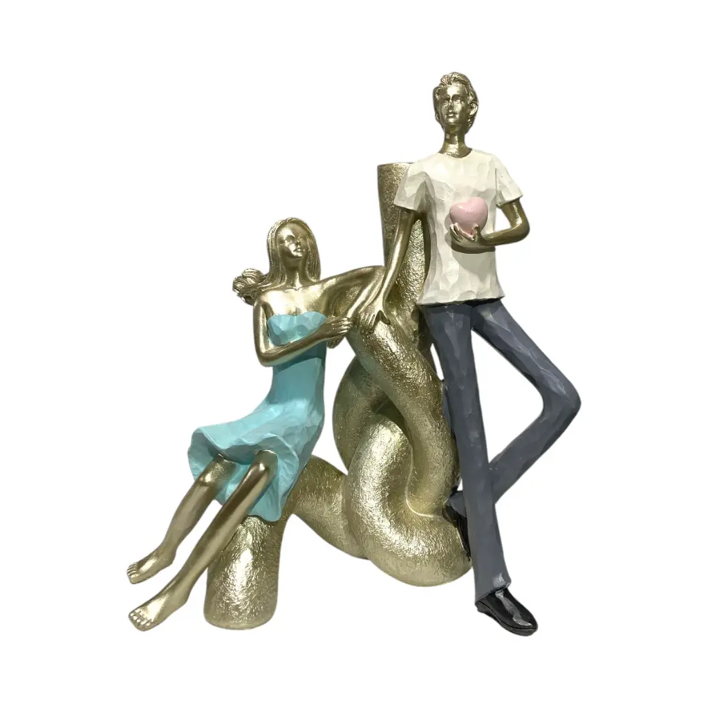 Florero Escultura Pareja Poliresina 22x11x26cm - Ref:ES28713