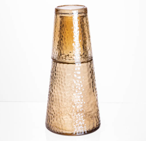 JARRA AMBAR C/VASO VIDRIO REF:ES27231 23X10.5CM 0.8LT