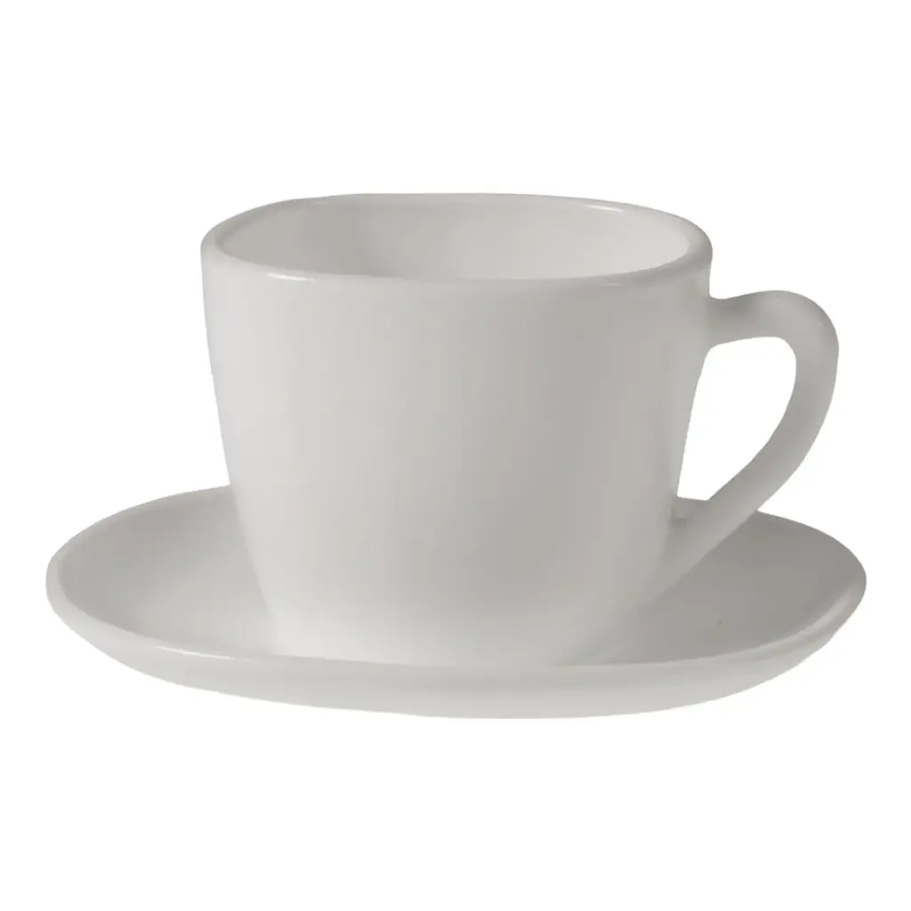 TAZA C/PLATO SETX6PZ. OPAL REF:FCB190/FCB210 190CC CUADRADAS 