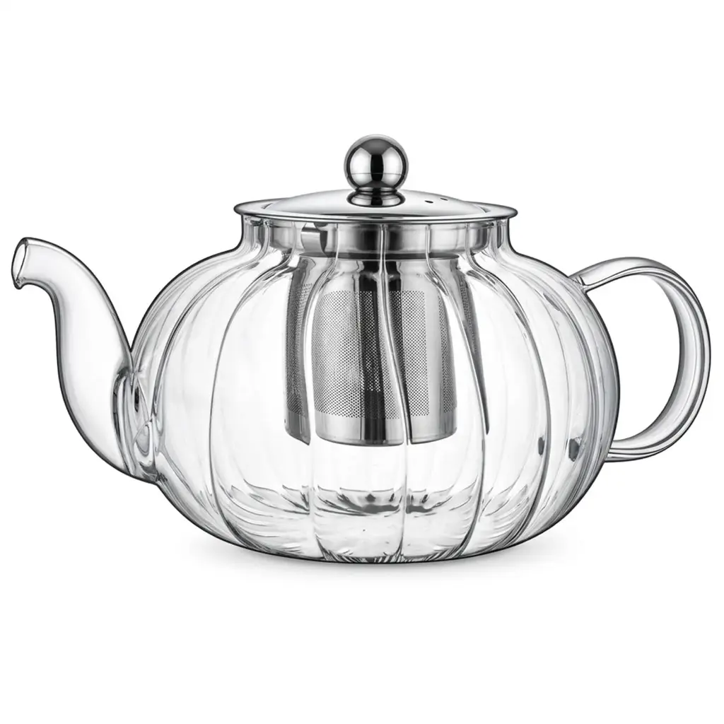 TETERA DE VIDRIO CON INFUSOR DE ACERO INOXIDABLE 800ML - REF:ST800