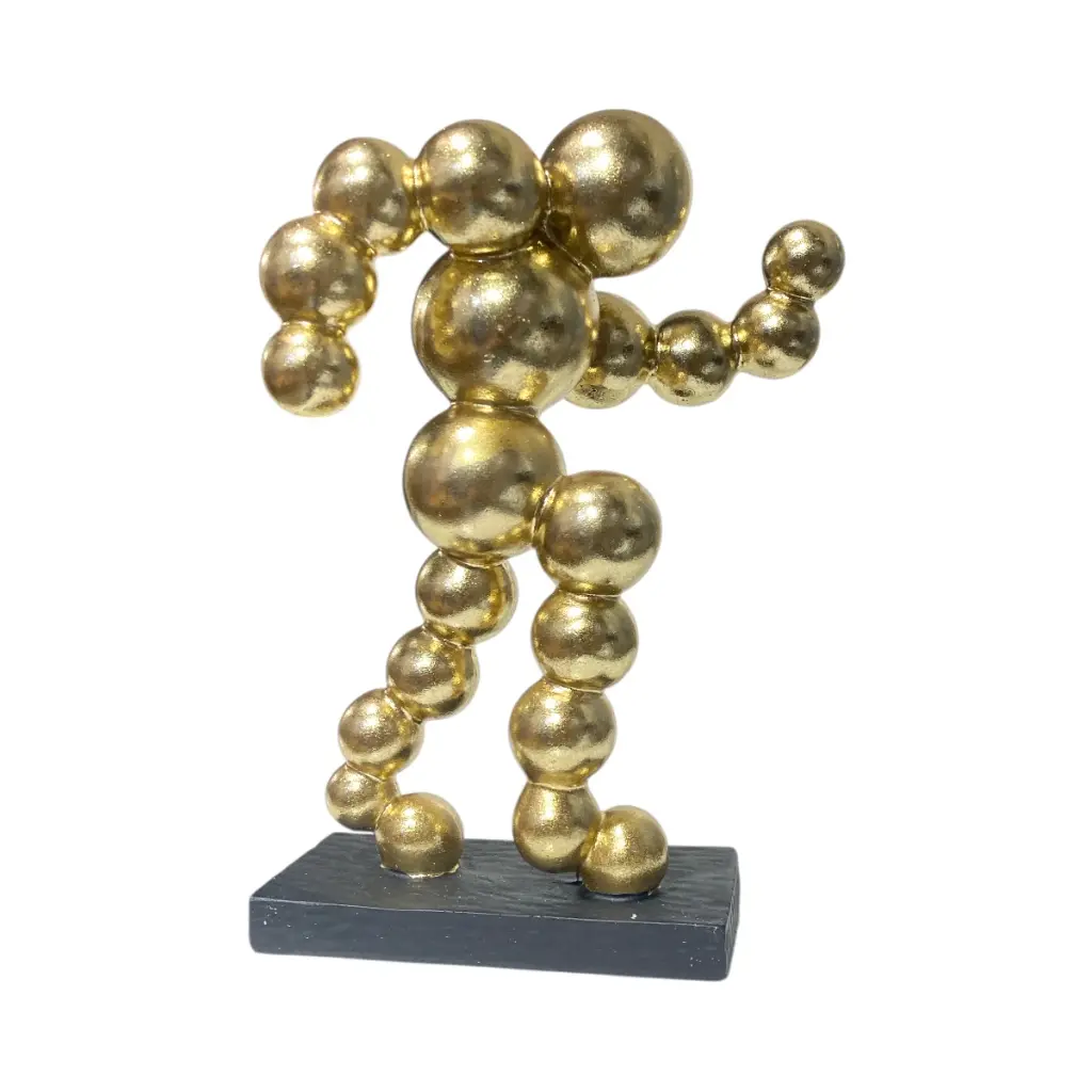 FIGURA HOMBRE ESFERAS VITALES, POLIRESINA REF:ES28705 17X11X24CM