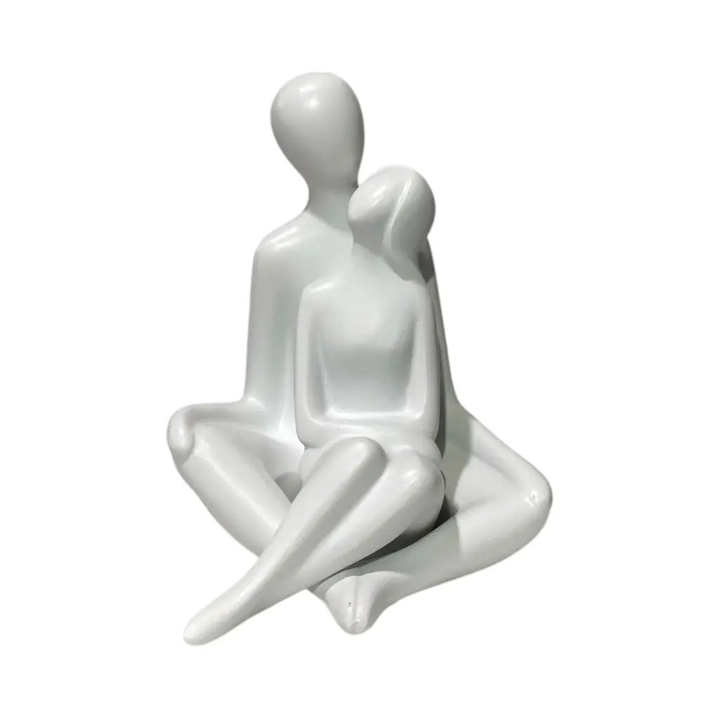 PAREJA BLANCA POLIRESINA 12X12X15CM 