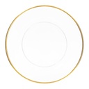 PLATO BASE TRANSPARENTE BORDE DORADO PLAST. REF:PP7533PW5M-1 32CM