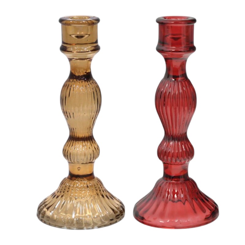 CANDELABRO VIDRIO SURT REF:HM1166 (8.8X20CM)