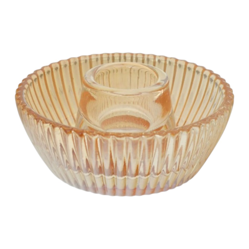 CANDELABRO VIDRIO AMBAR REF:HM1177 (8.5X4CM)