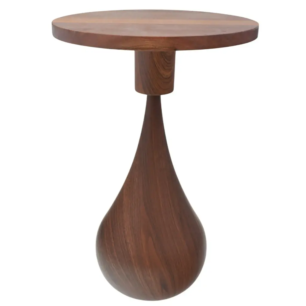 MESA DE MADERA/BASE METALICA REF:ES28276 34X50CM