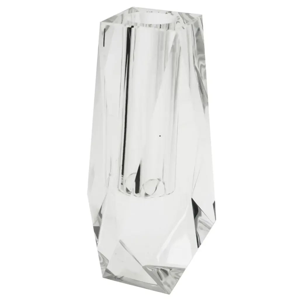 FLORERO DE VIDRIO FORMA DIAMANTE REF:HM1669 5X5X11CM