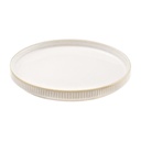 PLATO TENDIDO DE CERAMICA BEIGE Ø28CM  REF:HM2056/TJL-25ST1216077