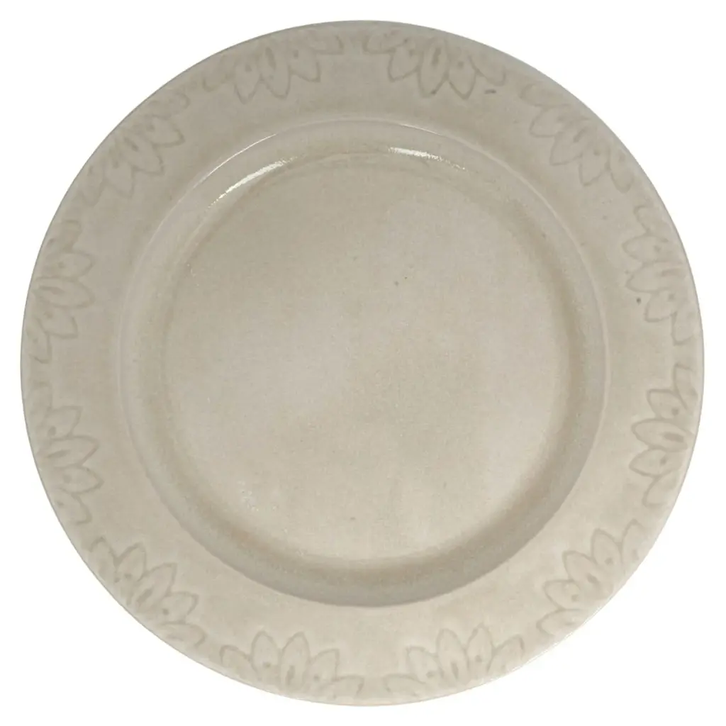 PLATO TENDIDO DE CERAMICA BEIGE REF:HM2013/TJL-25ST1117046  Ø27CM   