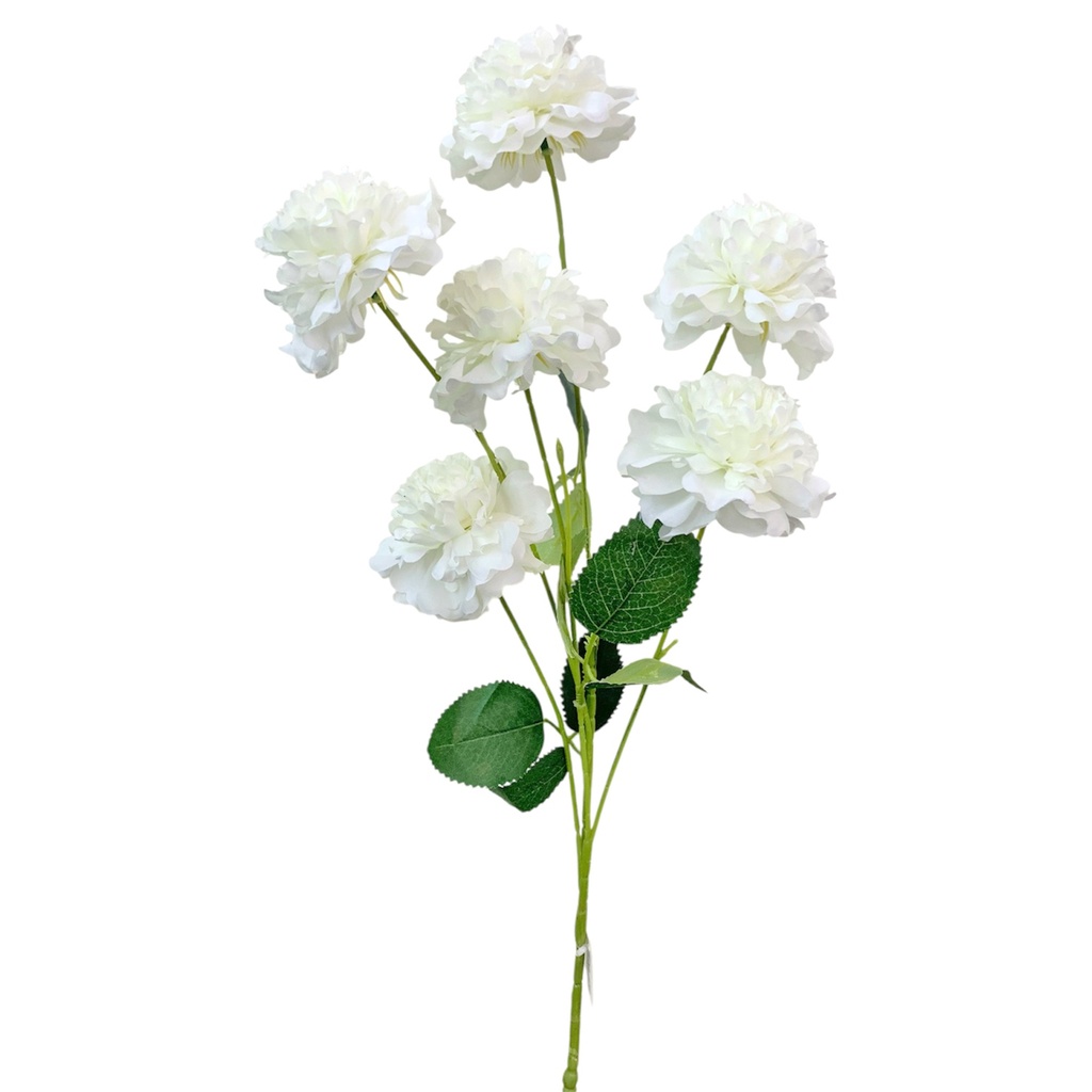 RAMA PEONIA BLANCA X6 85CM