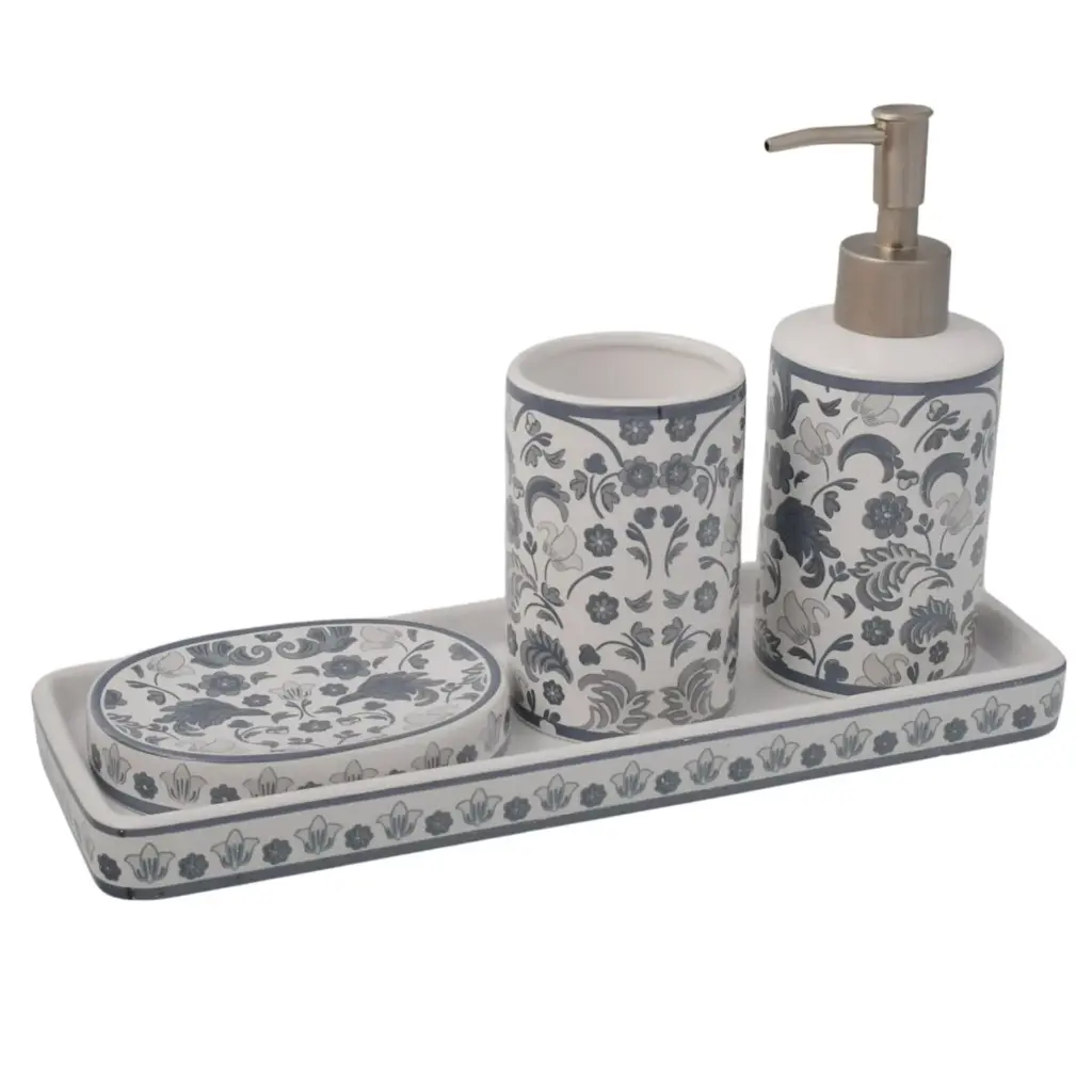 ACCESORIOS PARA BAÑO DE CERAMICA SETX4PZS. REF:ES25925