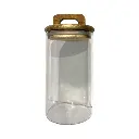 FRASCO DE VIDRIO CON TAPA DE MADERA HERMETICOS 9X19CM 600ML