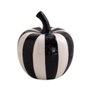 MANZANA DE CERAMICA NEGRA/BLANCO 12X15CM