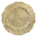 PLATO BASE PVC DORADO CON TEXTURA 32CM