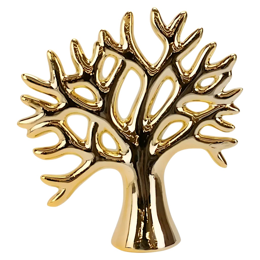 ARBOL DE LA VIDA CERAMICA/DORADO 20X6X21CM