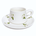 SET TAZA Y PLATO MAGNOLIA MINI CERAMICA. 250ML - 2PZS