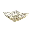 BANDEJA DORADA METALICA CROMADA 26X27X7.5CM