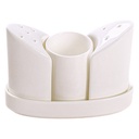 SALERO, PIMENTERO, PORTA PALILLOS DE CERAMICA 13X5.5X9.5CM