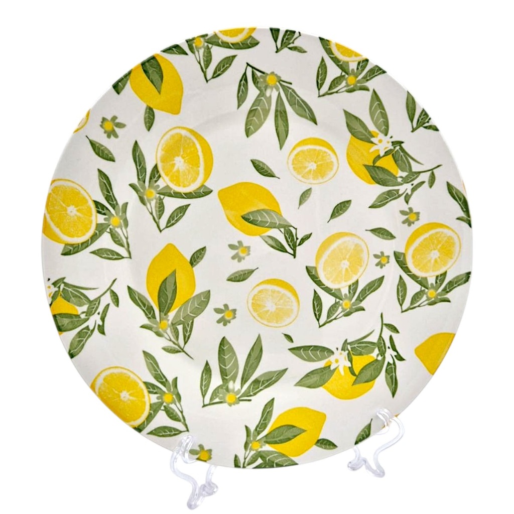 PLATO FUERTE DISEÑO LIMON DE PORCELANA 27.5CM