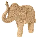 Figura Decorativa Elefante de Resina Étnico - Estilo Mandala y Textura Natural, Ref:TG173403 25x10x23cm 