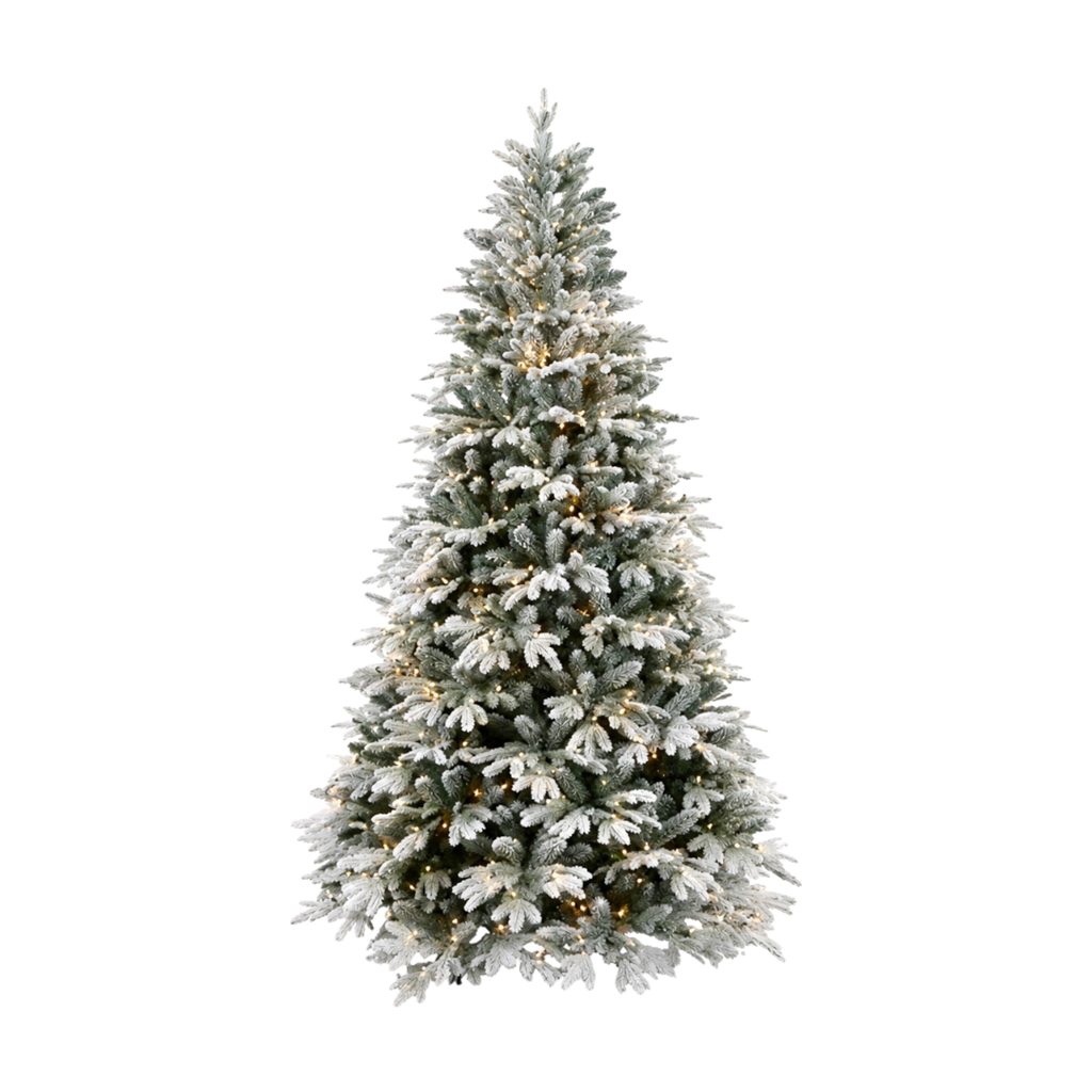 Árbol de Navidad Nevado de Lujo con Luz Led Cálida 180cm y Ø120cm Ref:225633