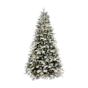 Árbol de Navidad Nevado de Lujo con Luz Led Cálida 180cm y Ø120cm