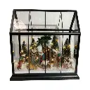 Nacimiento en Casa con luz y musica, 3AA1.5V o USB C. 33x15x33.5cm