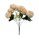 Flor artificial, 2 colores tela y pvc, 43cm  