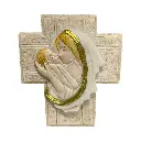 Cruz Virgen, cerámica, Recuerdo. Ref:81711018. 7.5x9cm 