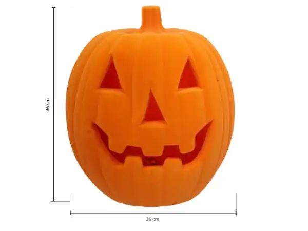 Calabaza Naranja con luz led/musica, pvc gamuzado. ØRef:XR3516/DS2332ZR 