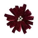 Flor Navideña Borgoña Terciopelo. Ref:ES29393. (Ø24cm x 27cm) 