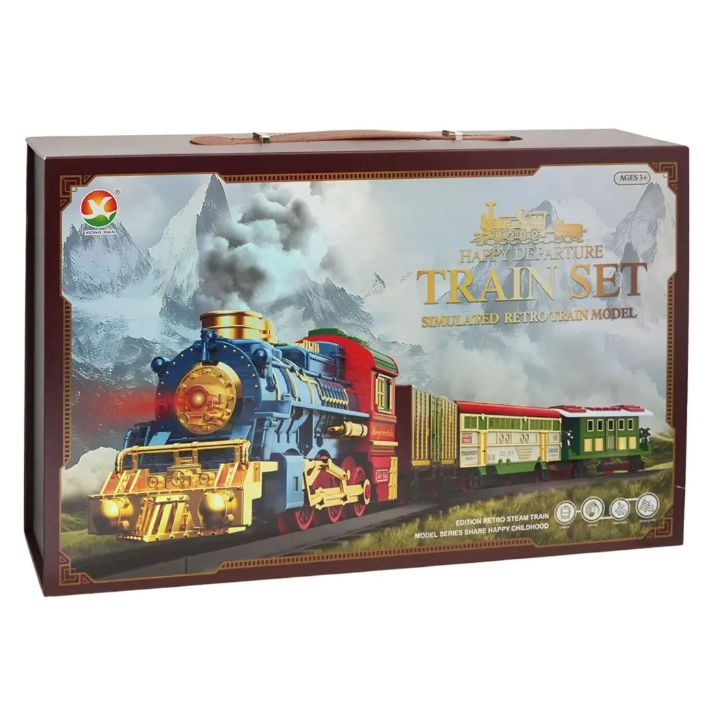 Tren navideño con luz y sonido a vapor con batería recargable. (66cm) Ref:XR3917/699-81A.