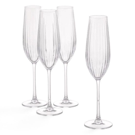 Set de 4 copas de vidrio 240ml, 27cm. Ref:ES30454.