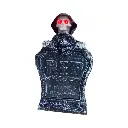 Fantasma en lapida Halloween con movimiento, luz y sonido. 3 AA BT. Ref:ES30139. 25x9x49cm