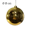 Esfera navideña dorada brillante, Ø15cm. Ref:ES27328