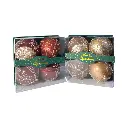 Esfera Navideña Burgundy Imperial y Champagne surt. Ø 10cm set x 4pzs. Ref:ES29637. 