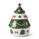 Bombonera de Árbol navideño, cerámica. Ref:SYZ24Q24K1255H. (Ø13.4cm x 19.5cm)