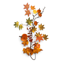 Rama otoñal colgante de calabazas, hojas de arce y bayas naranja 70cm largo y 38cm ancho.