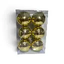 Esfera Navideña Dorada Ø10cm, set x 6pcs. Ref:IC01-126411-08