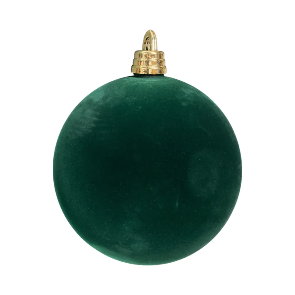 Esfera Navideña Verde/Roja Velvet Ø30cm. Ref:ES26679