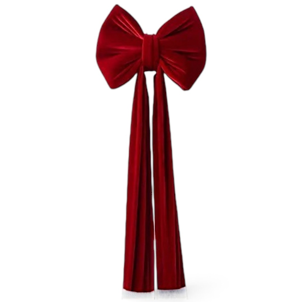 Lazo Navideño Rojo Terciopelo. Ref:29146. (50x120cm) 