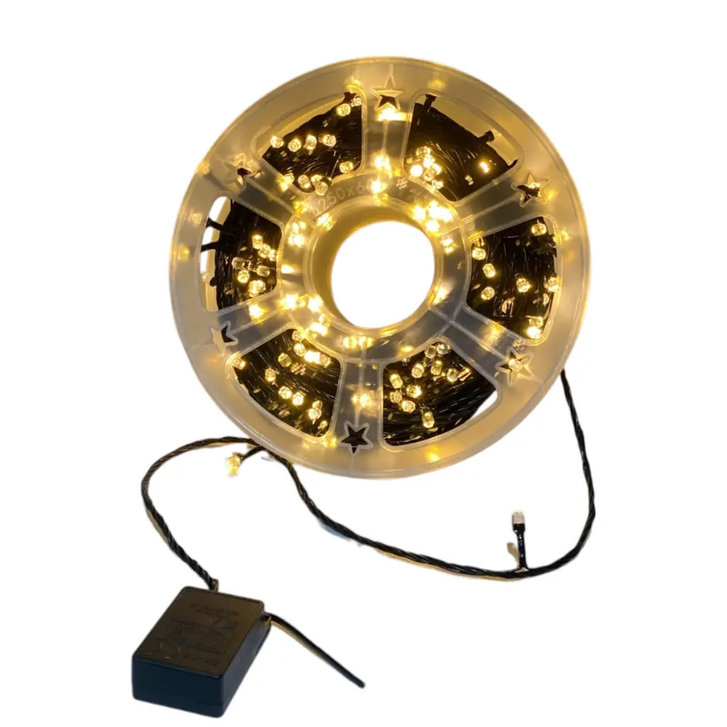 Luces Navideñas en rollo Bolitas 240led x 50m, Cálida.