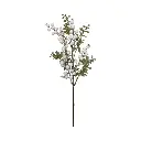 Rama Navideña bayas blancas hojita verde, 65cm