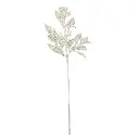 Rama Navideña hojas pvc blanca 78cm