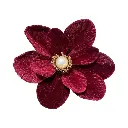 Flor Navideña de terciopelo magnolia burgundy, Ø18cm