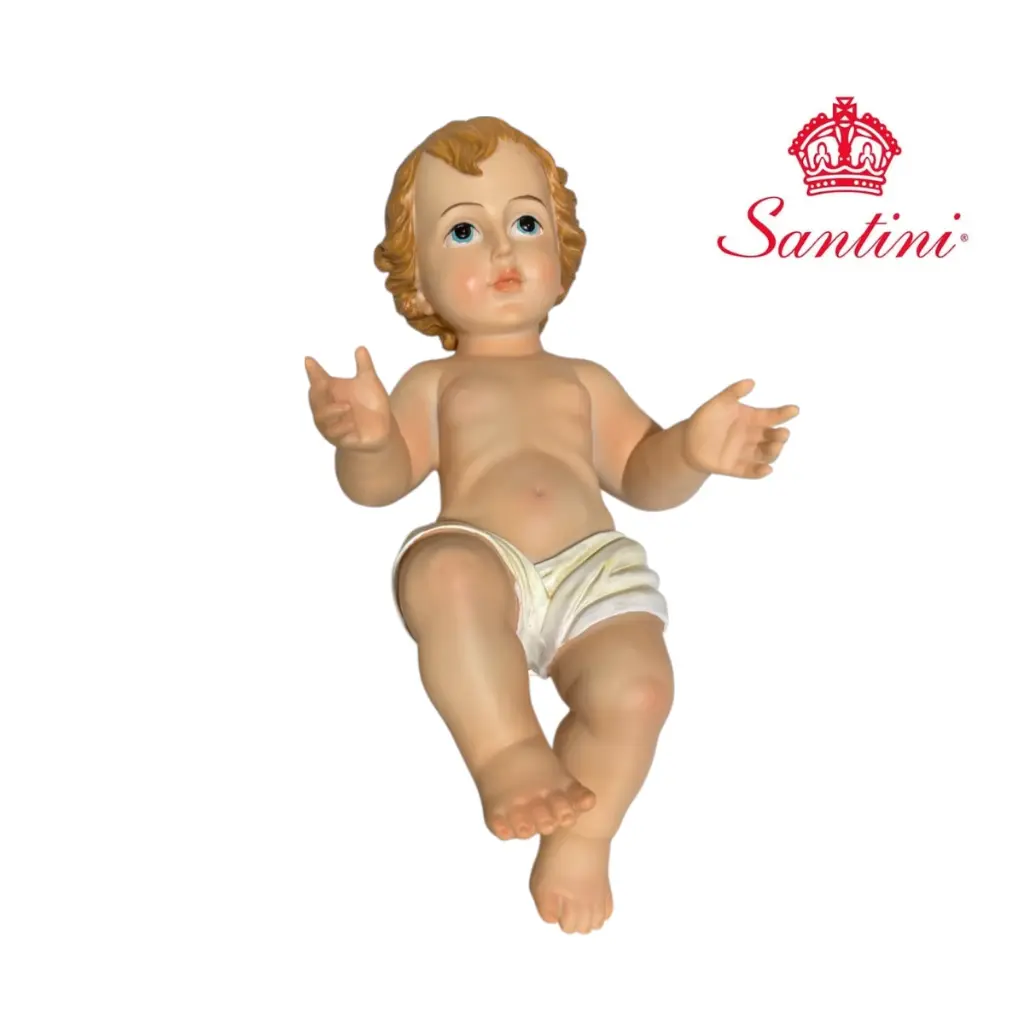 Niño Jesus, poliresina. Santini. 32x18x10cm. Ref:025-495675