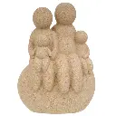 Figura poliresina familia, color arena. Ref:TG173108. 25x14x17cm 