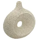 Florero rustico poliresina con textura, chic. Ref:ES31848 20x23cm