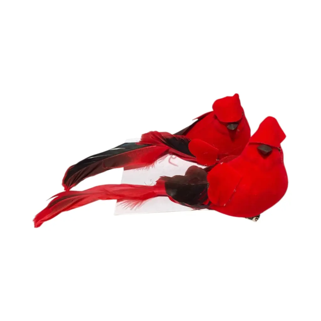 Cardenal navideño set x 2pcs. 12x4x5.5cm